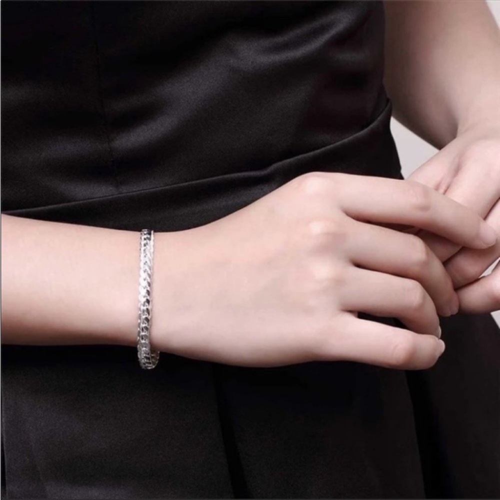 925 Women Sterling Silver 5MM Bracelet - Picture 2 of 3